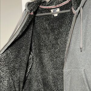 Lands' End Gray Zip Up Sweater
